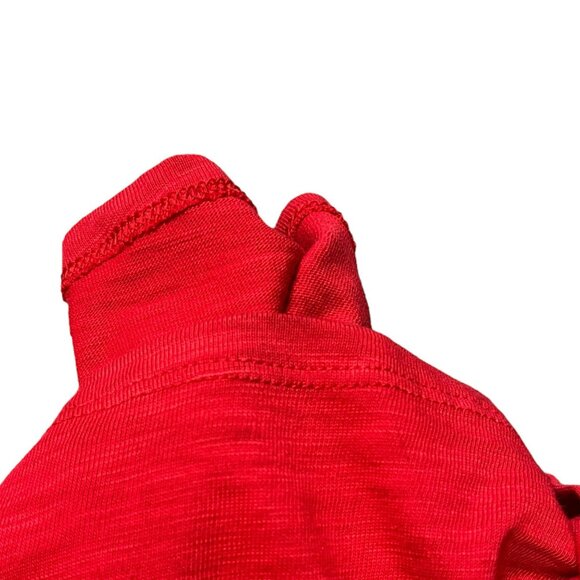 NEW J. Jill Tiered Slub Knit Maxi Dress 2X Red Plus Flowy Beach Summer FLAW - Picture 10 of 11